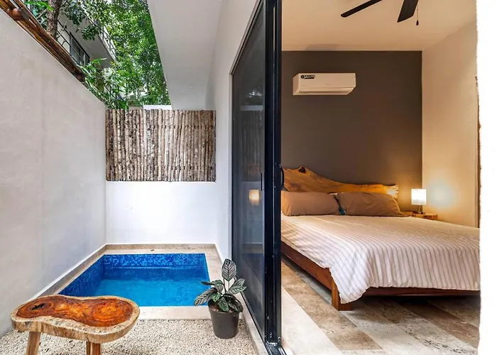 Lux Studio With Private Plunge Pool In Aldea Zama